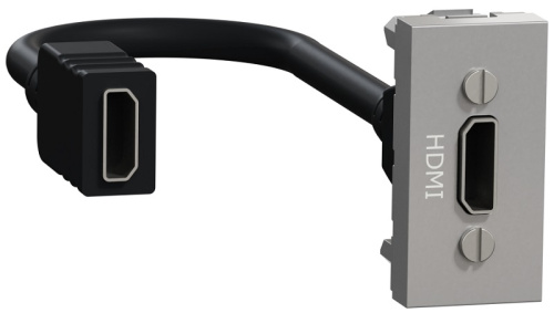Розетка HDMI без рамки Schneider Electric Unica Modular 1-м. 1 мод. алюминий, Schneider Electric, купить, цена, доставка, безопасность Розетка HDMI без рамки Schneider Electric Unica Modular 1-м. 1 мод. алюминий Schneider Electric — купить по цене от 4 080 ₽ | ПрофБезопасность