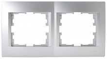 Рамка горизонтальная Lezard Karina 2-м. матовое серебро картинка