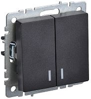 Выключатель с подсветкой без рамки IEK Brite ВС10-2-1-БрЧ 2-кл. черный IEK — купить по цене от 425 ₽ | ПрофБезопасность