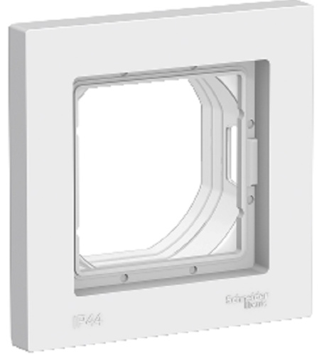 Рамка универсальная Systeme Electric AtlasDesign Aqua 1-м. IP44 белый фото 2