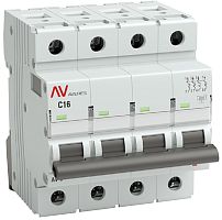 Выключатель автоматический EKF Averes AV-6 4п 16А C 6кА