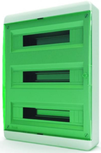 Бокс пластиковый Tekfor ЩРН-П-54 BNZ 40-54-1 (535х398х102мм) IP41 зеленая дверца