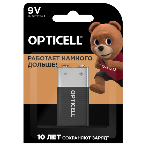 Элемент питания OPTICELL 6LR61 Basic BL1 крона (батарейка), OPTICELL, купить, цена, доставка, безопасность Элемент питания OPTICELL 6LR61 Basic BL1 крона (батарейка) OPTICELL — купить по цене от 350 ₽ | ПрофБезопасность