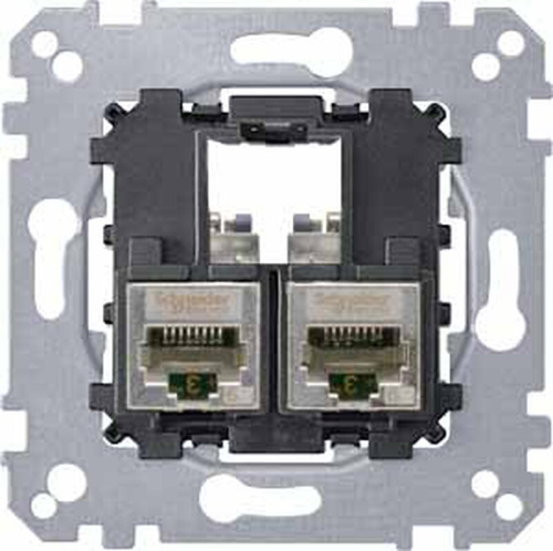 Лицевая панель Schneider Electric Merten System M для 2-м. розетки RJ45+RJ45 полярно-белый, Schneider Electric, купить, цена, доставка, безопасность фото 2 Лицевая панель Schneider Electric Merten System M для 2-м. розетки RJ45+RJ45 полярно-белый Schneider Electric — купить по цене от 100 ₽ | ПрофБезопасность фото 2