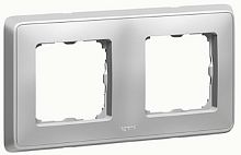 Рамка горизонтальная Legrand Cariva 2-м. алюминий