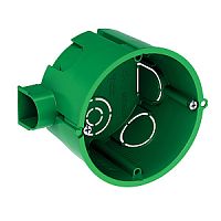 Коробка установочная Systeme Electric СП 68x45мм для сплошных стен зеленый ( Подрозетник ) IMT35100