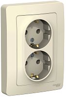 Розетка с заземлением Systeme Electric Blanca 1-м. 2-мод. молочный