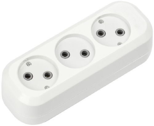 Колодка без заземления Smartbuy 3-м 10А 2200Вт белый