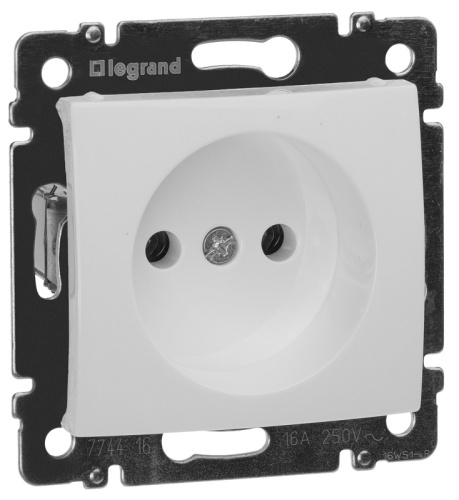Розетка без заземления без рамки Legrand Valena 1-м. белый
