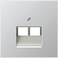 Лицевая панель Jung LS990 metal для 2-м. розетки RJ11/RJ45 алюминий Jung — купить по цене от 3&nbsp;977 ₽ | ПрофБезопасность