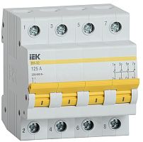 Выключатель нагрузки (мини-рубильник) IEK KARAT ВН-32 4п 125А тип AC