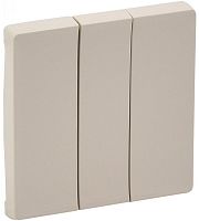 Лицевая панель Legrand Valena Life для 3-кл. выключателя слоновая кость