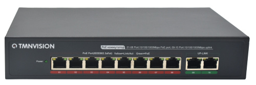 Коммутатор Tmnvision TM-7008E/1000 PoE 120Вт, TMNVision, купить, цена, доставка, безопасность Коммутатор Tmnvision TM-7008E/1000 PoE 120Вт TMNVision — купить по цене от 6 300 ₽ | ПрофБезопасность