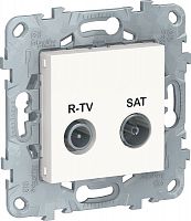 Розетка TV+R+SAT Оконечная без рамки Schneider Electric Unica New 1-м. белый картинка
