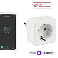 Умная розетка EKF HomeConnect RCS-1-WF 16А белый EKF — купить по цене от 1&nbsp;360 ₽ | ПрофБезопасность