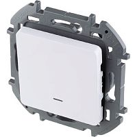 Переключатель с подсветкой без рамки Legrand Inspiria 1-кл. проходной белый