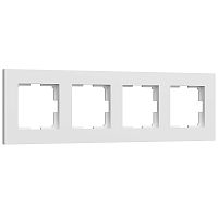 Рамка универсальная Werkel Slab 4-м. белый матовы Werkel — купить по цене от 1&nbsp;940 ₽ | ПрофБезопасность