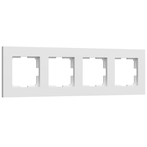 Рамка универсальная Werkel Slab 4-м. белый матовы Werkel — купить по цене от 1&nbsp;940 ₽ | ПрофБезопасность