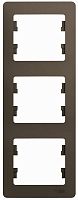 Рамка вертикальная Systeme Electric Glossa 3-м. шоколад