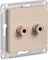Розетка аудио без рамки Systeme Electric AtlasDesign 2-м. песочный