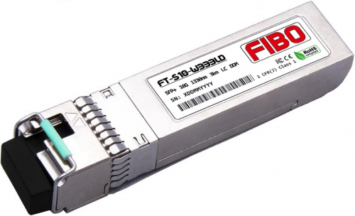 Модуль SFP Fibo FT-S10-W333LD LC, WDM, 10 G, 3 км, DDM картинка