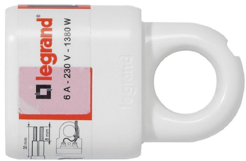 Розетка штепсельная без заземления прямая Legrand Helium 6А белый