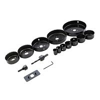 Набор коронок по дереву Derzhi 16шт (D19-127, 12 пил 19-127мм) (1/20) 8305-004