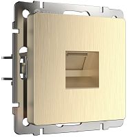 Розетка компьютерная без рамки Werkel 1-м. RJ45 5e шампань рифленый