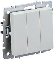 Выключатель без рамки IEK Brite ВС10-3-0-БрЖ 3-кл. жемчуг