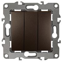 Выключатель без рамки Эра S12 3-кл 10А бронза Эра — купить по цене от 488 ₽ | ПрофБезопасность