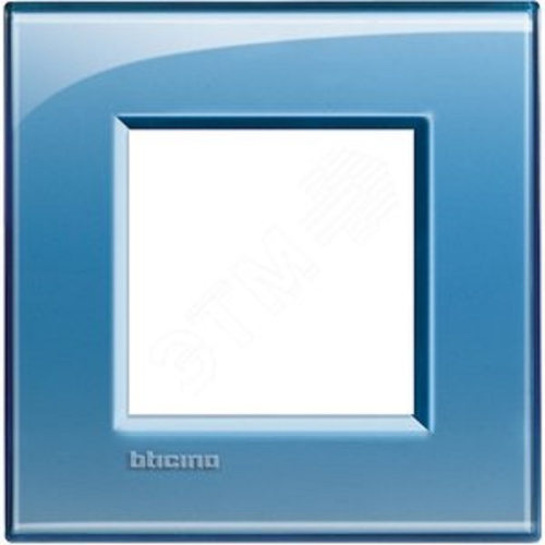 Рамка прямоугольная Legrand BTicino LivingLight 2 мод Голубой  картинка фото 2