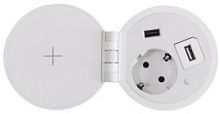 Розетка встраеваемая Mebax 51 1-м.+беспроводная зарядка+2xUSB Ø80мм белый Mebax — купить по цене от  | ПрофБезопасность