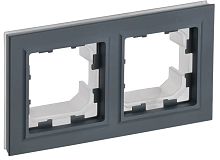 Рамка универсальная IEK Brite РУ-2-БрГ-44 2-м. IP44 графит