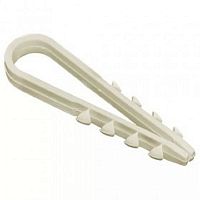 Дюбель-хомут для круглого кабеля Fortisflex (нейлон) ДХ 5-10 (белый) (100шт.)