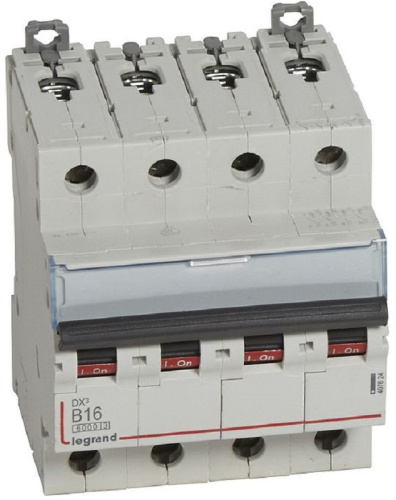 Выключатель автоматический Legrand DX3-E 6000 4п 16А B 10кА