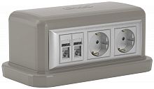 Башенка напольная DKC In-liner Front Viva 12 мод. серый