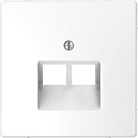 Лицевая панель Schneider Electric Merten D-Life для 2-м. розетки RJ45+RJ45 белый лотос