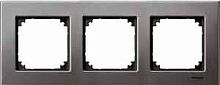 Рамка универсальная Schneider Electric Merten M-Elegance 3-м. металл серый родий 