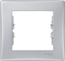 Рамка горизонтальная Schneider Electric Sedna 1-м. алюминий Schneider Electric — купить по цене от 229 ₽ | ПрофБезопасность