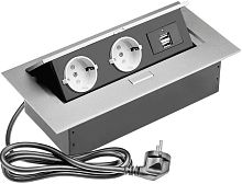 Розетка встраеваемая полуавтоматическая Sete 2-м.+2xUSB 225х110х67мм серый Sete — купить по цене от 6&nbsp;240 ₽ | ПрофБезопасность