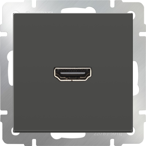 Розетка HDMI без рамки Werkel 1-м. серо-коричневый глянцевый, Werkel, купить, цена, доставка, безопасность фото 2 Розетка HDMI без рамки Werkel 1-м. серо-коричневый глянцевый Werkel — купить по цене от 1 814 ₽ | ПрофБезопасность фото 2