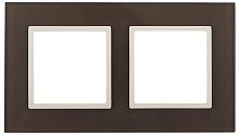 Рамка универсальная Эра Elegance 2-м. стекло мокко/слоновая кость Эра — купить по цене от 1&nbsp;650 ₽ | ПрофБезопасность