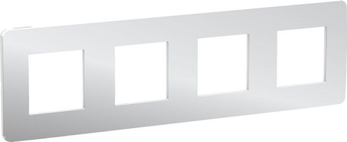Рамка универсальная Schneider Electric Unica Studio Metal 4-м. хром/белый, Schneider Electric, купить, цена, доставка, безопасность Рамка универсальная Schneider Electric Unica Studio Metal 4-м. хром/белый Schneider Electric — купить по цене от 3 497 ₽ | ПрофБезопасность