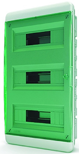 Бокс пластиковый Tekfor ЩРВ-П-36 BVO 40-36-1 (535х290х102мм) IP41 зеленая дверца