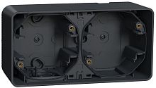 Коробка для наружнего монтажа Schneider Electric Mureva Styl 2-м. IP55 антрацит