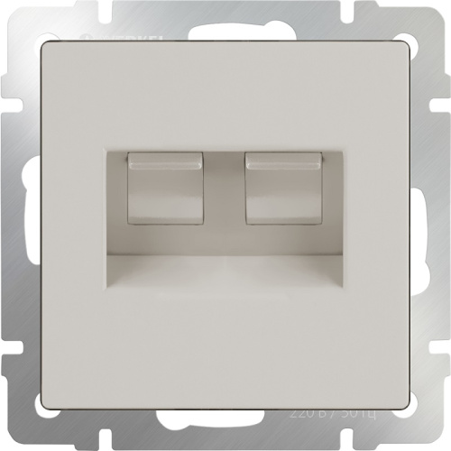 Розетка компьютерная без рамки Werkel 2-м. RJ45+RJ45 5e слоновая кость глянцевый Werkel — купить по цене от 1&nbsp;850 ₽ | ПрофБезопасность фото 2