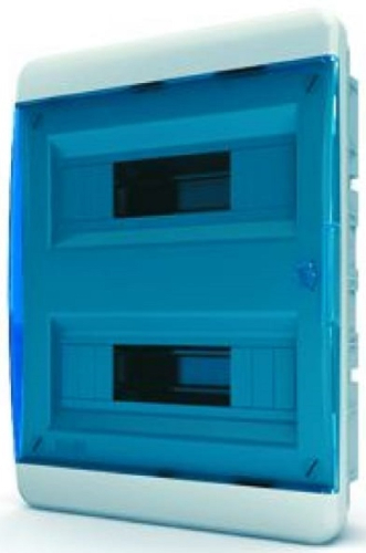 Бокс пластиковый Tekfor ЩРВ-П-24 BVS 40-24-1 (385х290х102мм) IP41 синяя дверца