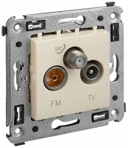Розетка TV+FM+SAT Оконечная без рамки DKC Avanti 3-м. ванильная дымка DKC — купить по цене от 2&nbsp;832 ₽ | ПрофБезопасность