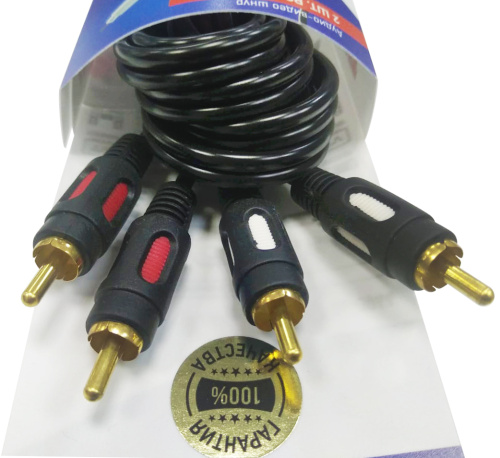 Кабель Rexant 2RCA-2RCA 3м фото 2
