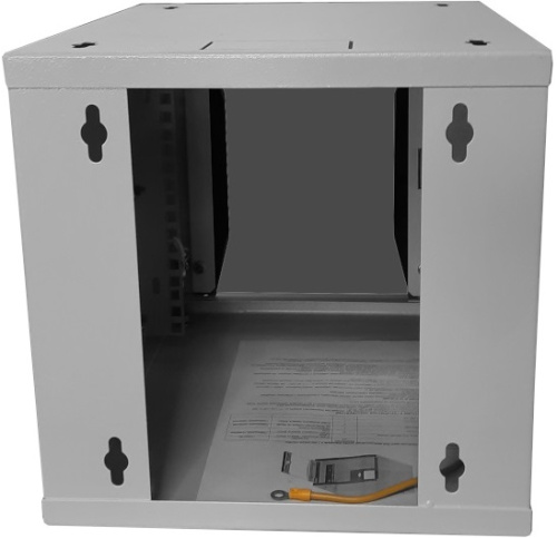 Шкаф настенный 10″ Netko COMPACT 6U (315x368x310) серый, собранный фото 3